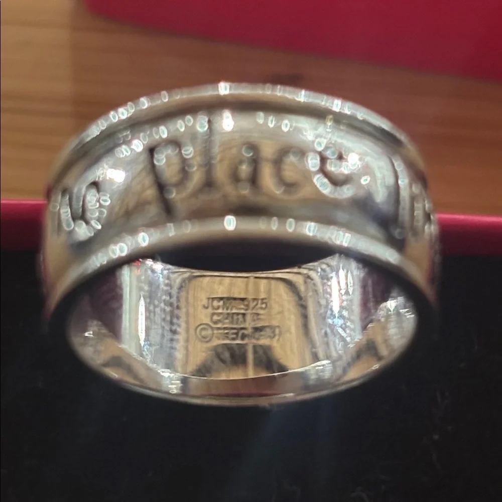Sterling Silver 925 The Wizard of Oz “There’s No Place Like Home” Band Ring - Picture 9 of 14